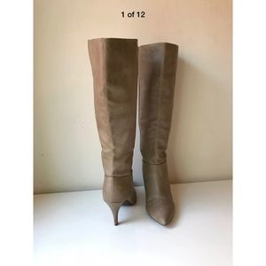 Vintage Tan 80’s Knee High High Heel Boots 8.5